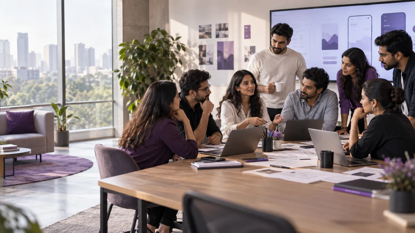 Creative team planning a digital campaign
