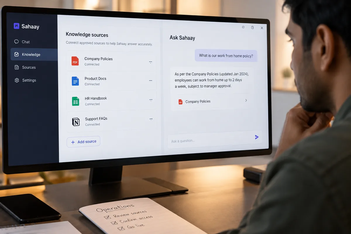 Illustrative knowledge assistants concept for ai automation