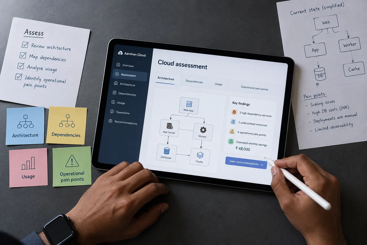 Illustrative cloud assessment concept for cloud infrastructure