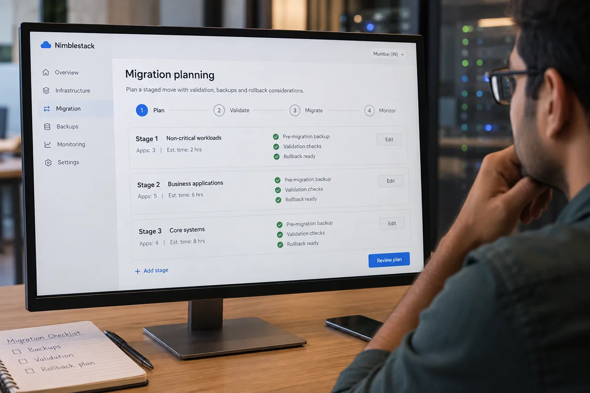 Illustrative migration planning concept for cloud infrastructure