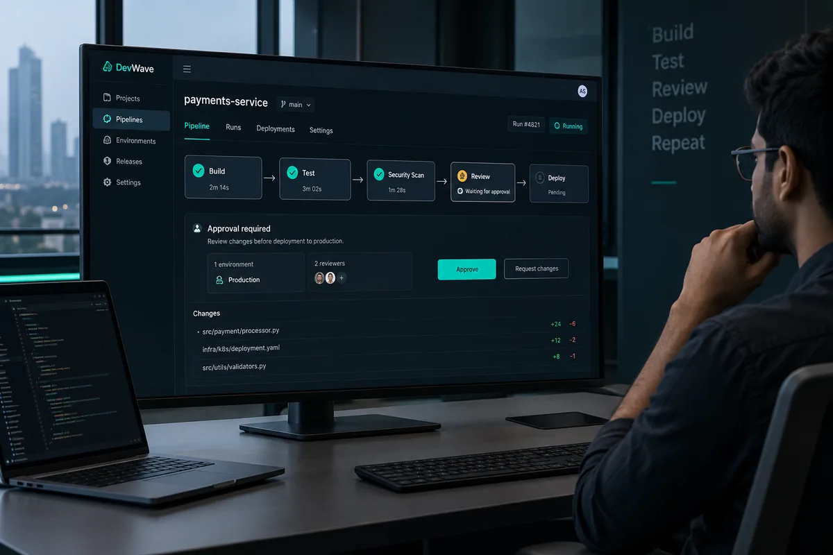 Illustrative ci/cd pipelines concept for cloud infrastructure