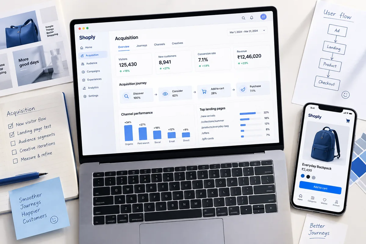 Illustrative concept: An online retailer improving acquisition journeys