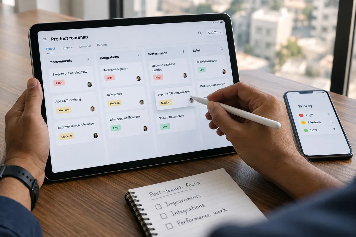 Illustrative continuous development concept for saas development